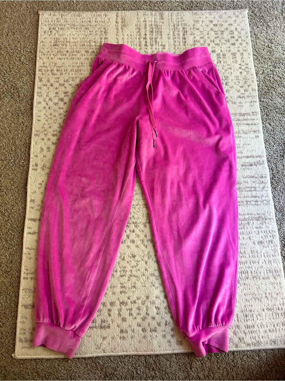 Victoria's Secret Hot Pink Velour Jogger Pants